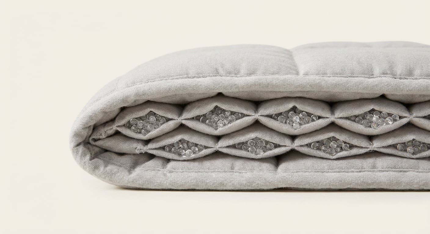Hvad er en kugledyne – fyld og konstruktion Kugledyne fyld med glasperler og konstruktion af quilted sektioner